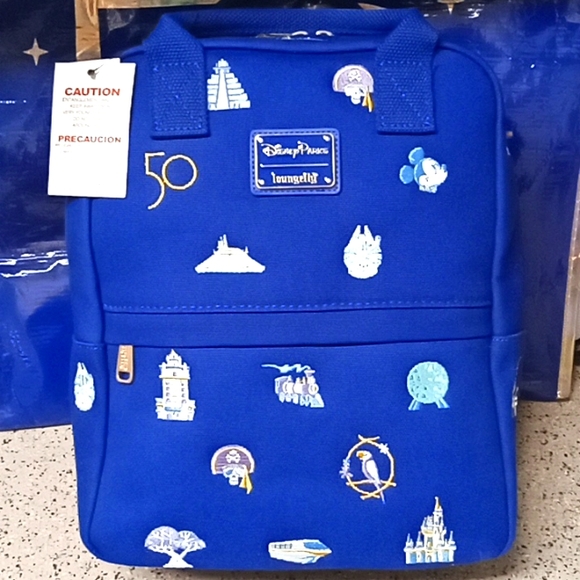 Loungefly Accessories - Disney Parks LoungeFly Limited Edition 50th Anniversary Canvas Bag 🏰